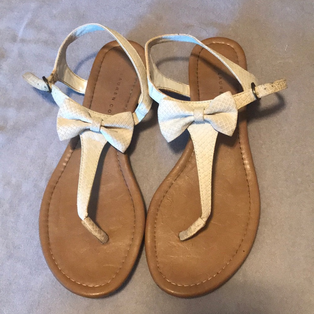 Lauren Conrad t-strap now sandals